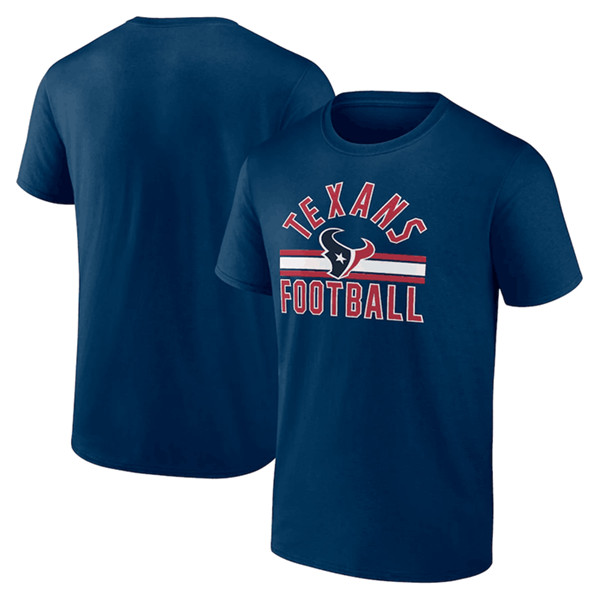 Houston Texans Navy Arch Stripe T-Shirt